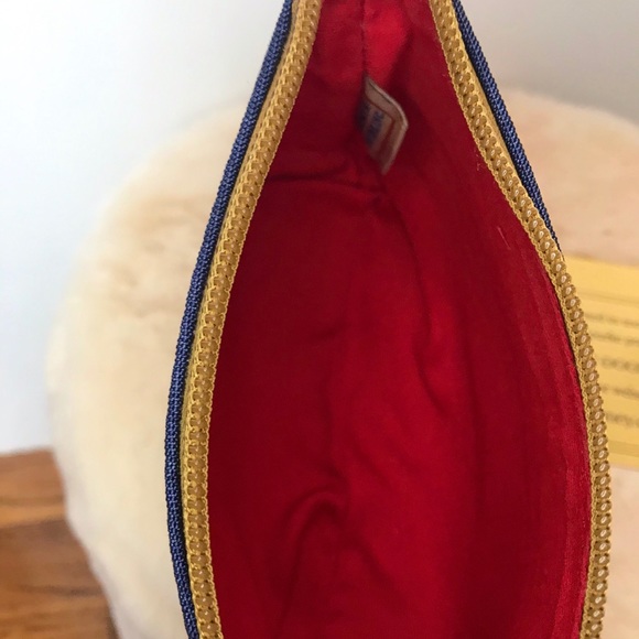 Dooney & Bourke Zipper Cosmetic Pouch Navy Blue - Picture 7 of 8